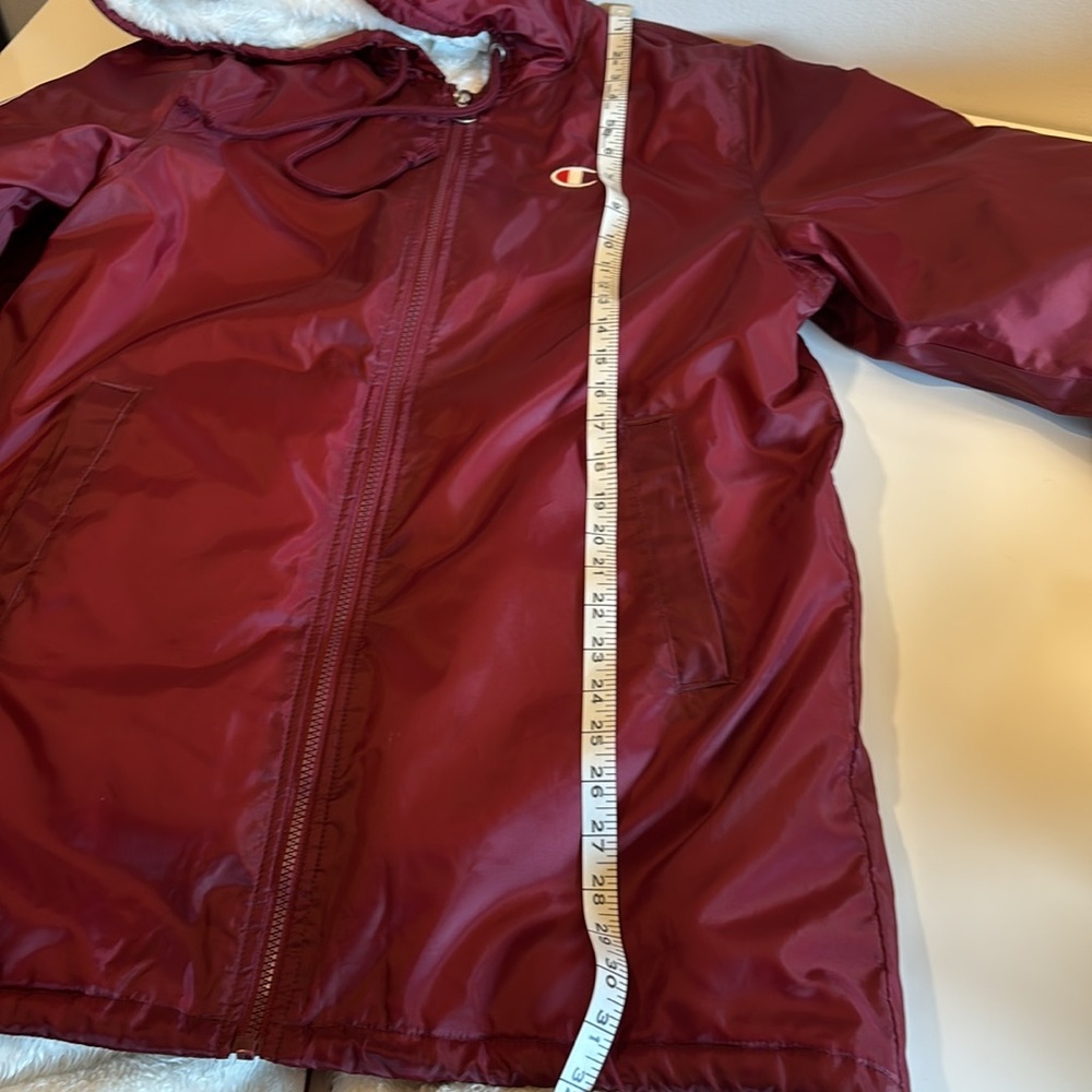 Men’s/women’s Champion Burgundy coat sz Small - Picture 4 of 10